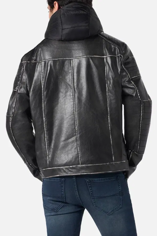 Faux-Leather Black Jacket Black