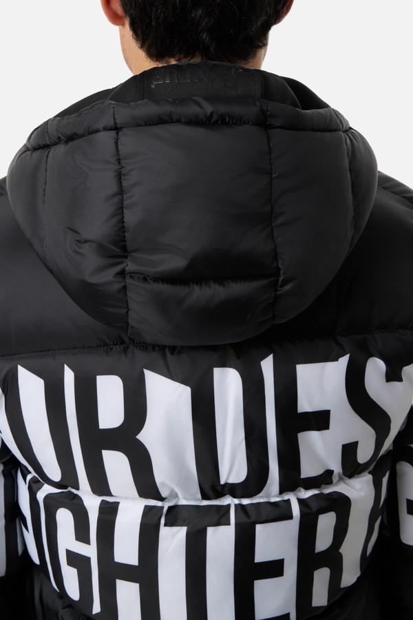 Black All Over Insert Padded Jacket Black