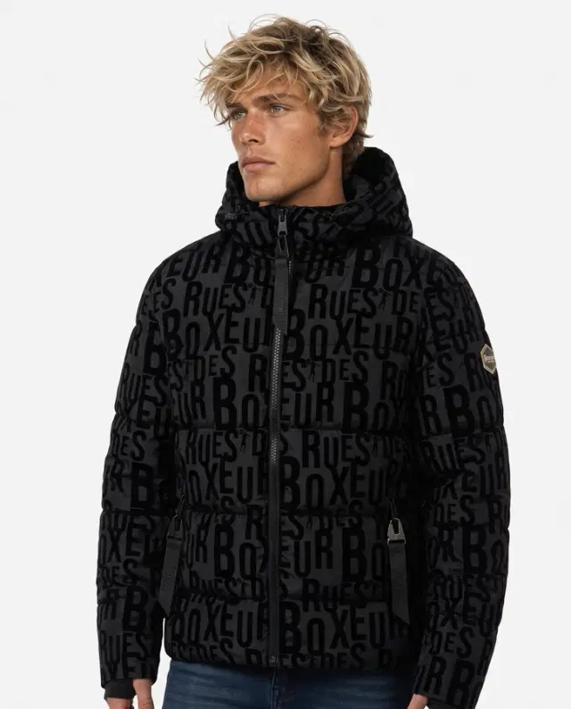Black All Over Padded Jacket Black