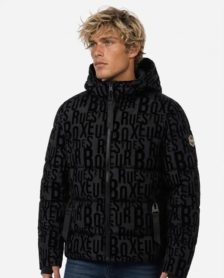 Black All Over Padded Jacket Black
