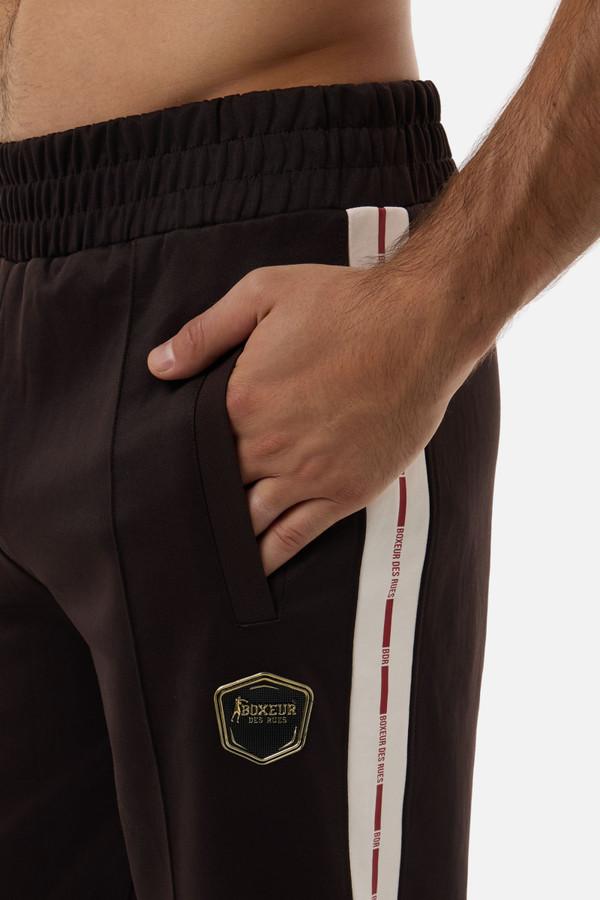 Pantalone Lungo Chocolate Fondant Con Bande Laterali
