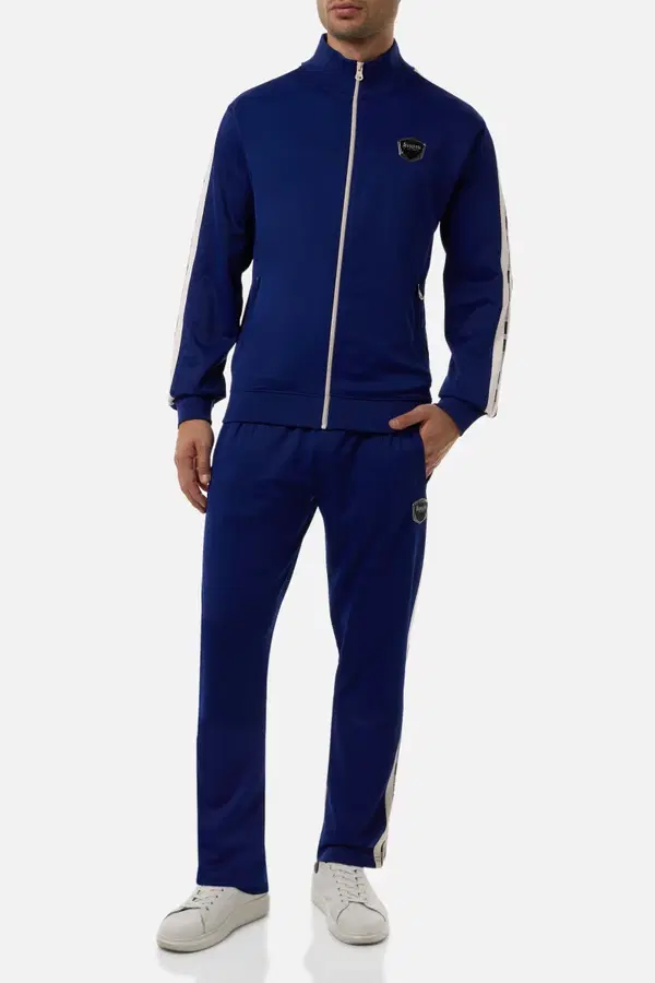 Cyber Blue Long Pants With Side Bands Cyber Blue