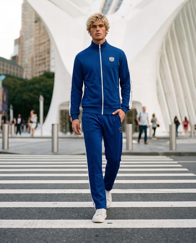 Cyber Blue Long Pants With Side Bands Cyber Blue
