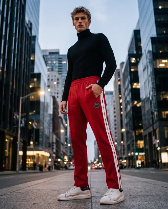 Iron Flame Long Pants With Side Bands Iron Flame