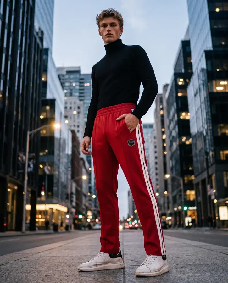 Iron Flame Long Pants With Side Bands Iron Flame