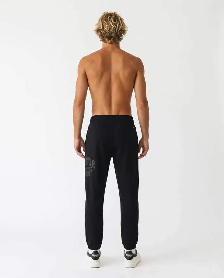 Pantalone Nero Con Logo Laterale