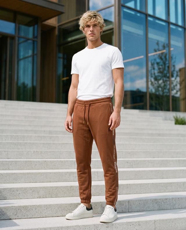 Pantaloni Lunghi Bande Laterali Caramelized