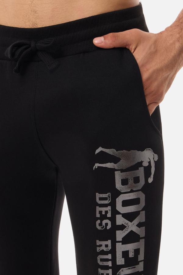 Black Slim Fit Sweatpant With Logo Black-Titanium