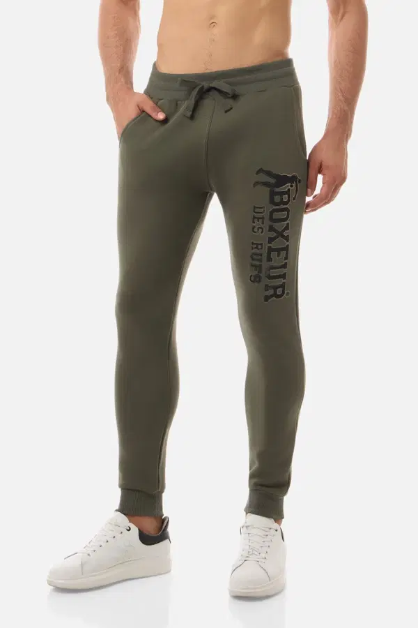 Pantalone Slim Fit Con Logo Olive Green