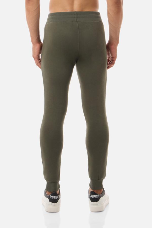 Pantalone Slim Fit Con Logo Olive Green