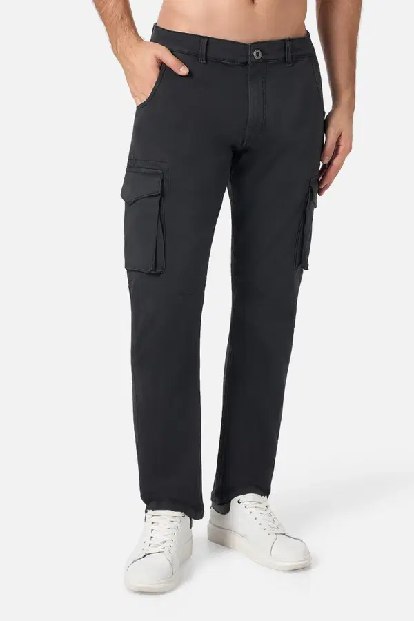 Cargo Da Uomo Faded Black Vintage Stretch