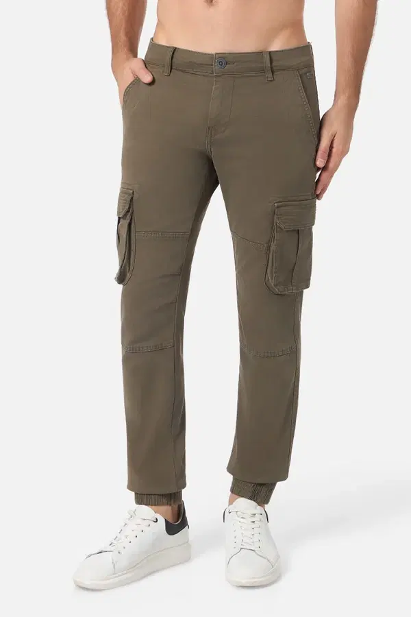 Cargo Da Uomo Military Green Vintage Stretch