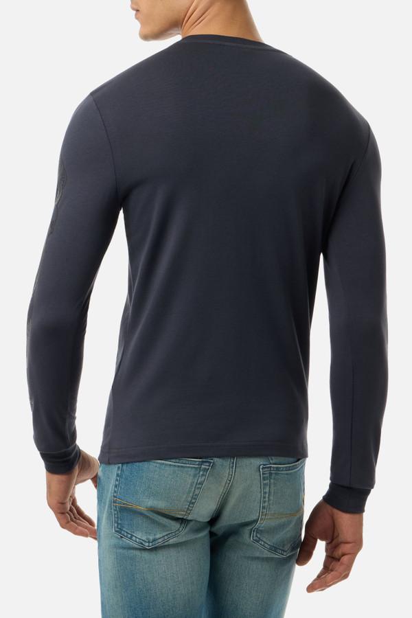 Anthracite Black Printed Long Sleeve T-Shirt Anthracite-Black