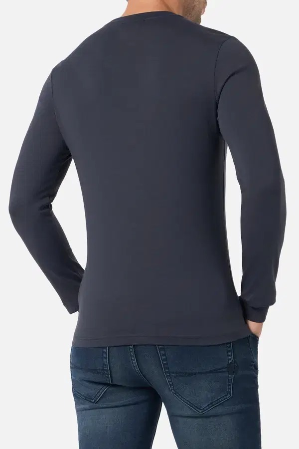 Anthracite Titanium Printed Long Sleeve T-Shirt Anthracite-Titanium
