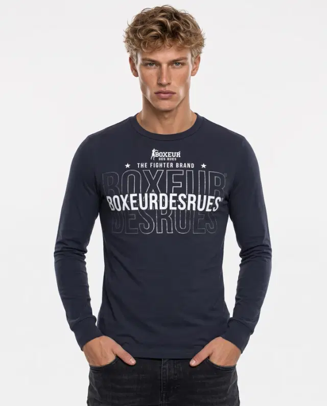 Anthracite Titanium Printed Long Sleeve T-Shirt Anthracite-Titanium