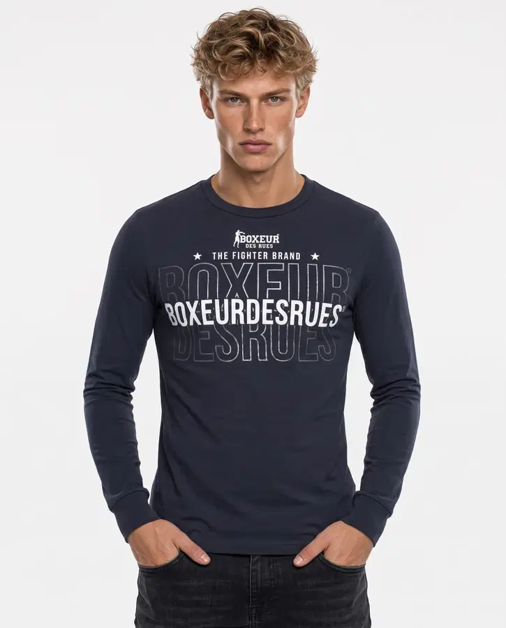 Anthracite Titanium Printed Long Sleeve T-Shirt Anthracite-Titanium