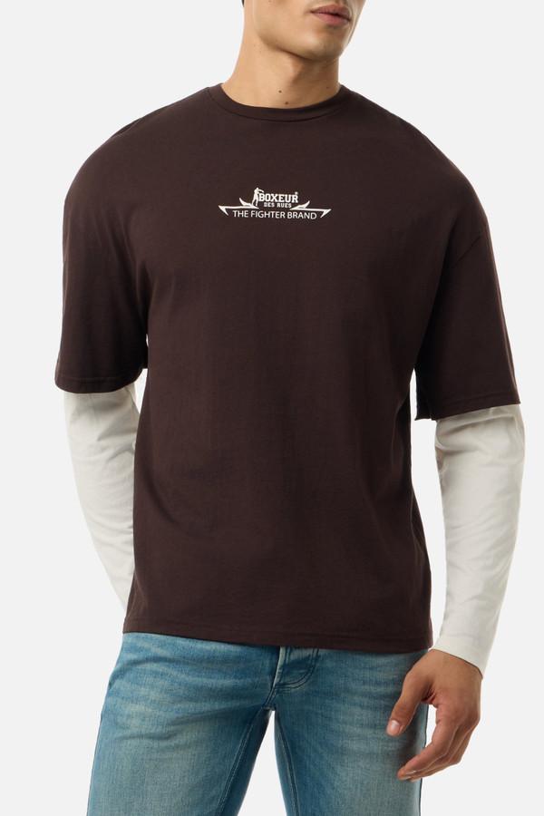 Double Sleeve Over T-Shirt Chocolate Fondant Chocolate Fondant
