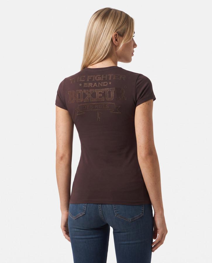 T-Shirt Chocolate Fondant Con Strass