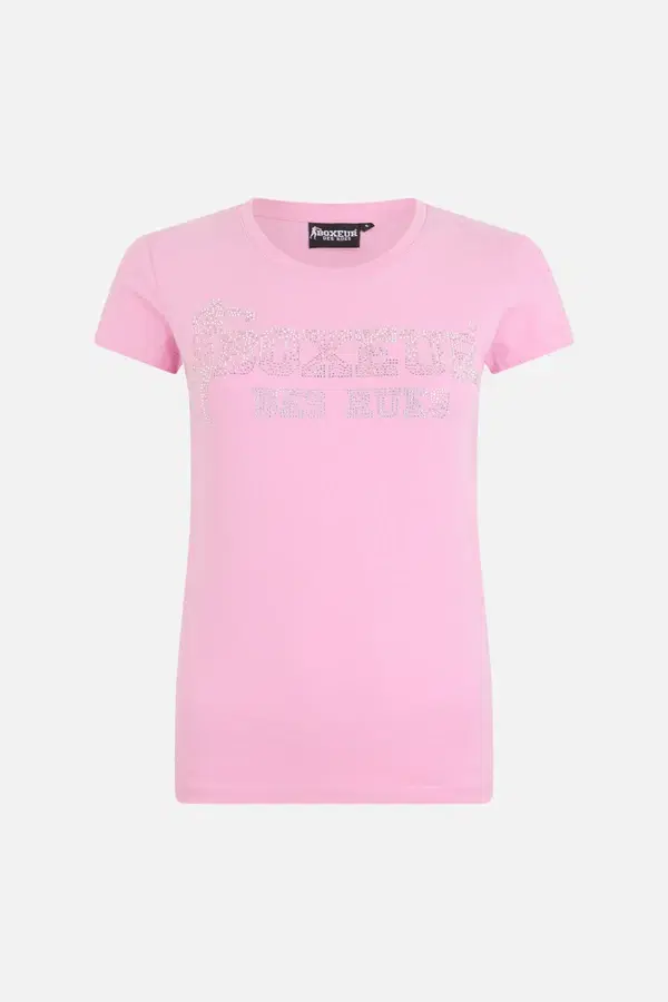 Rose T-Shirt With Rhinestones Rose