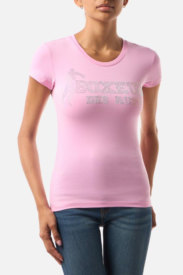 Rose T-Shirt With Rhinestones Rose