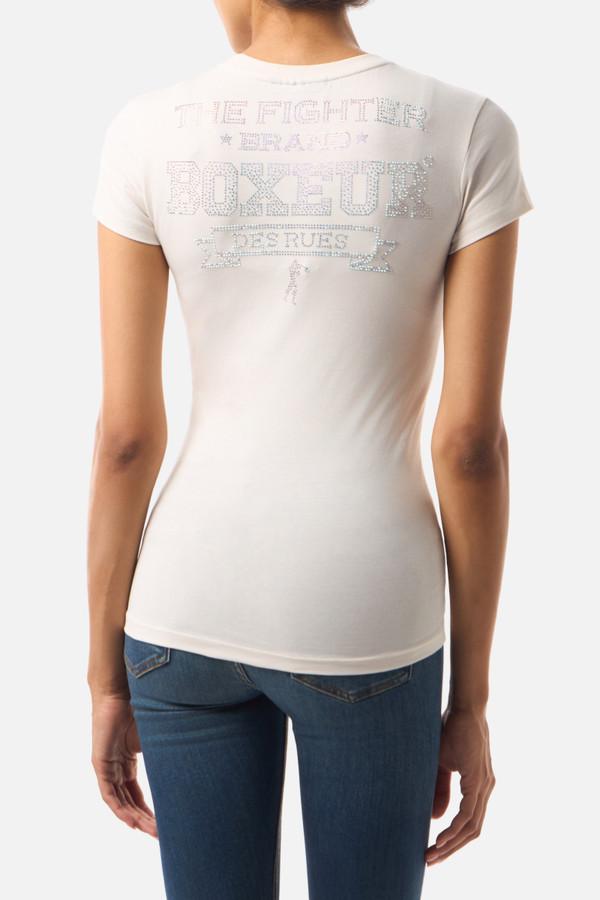 Warm Blank T-Shirt With Rhinestones Warm Blank