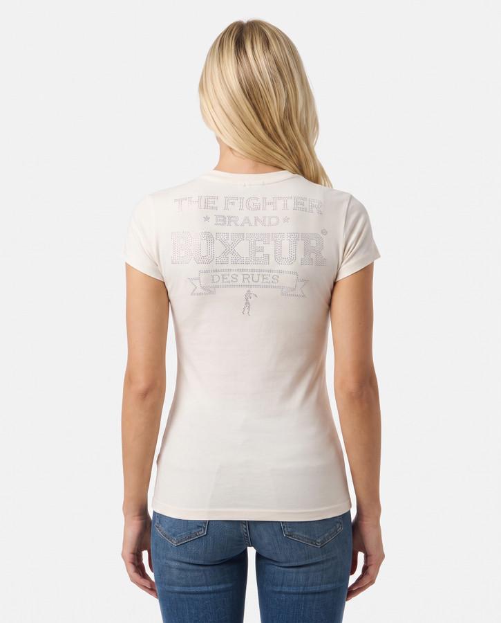 Warm Blank T-Shirt With Rhinestones Warm Blank