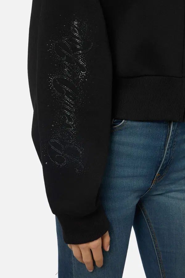 Black Hoodie Sweatshirt Zip Black