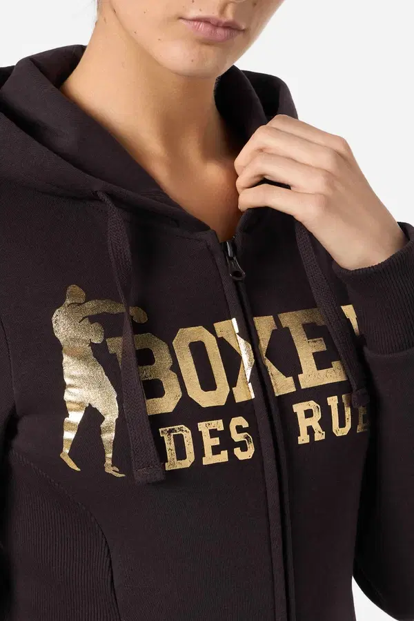 Chocolate Fondant Zip Hoodie With Logo Chocolate Fondant