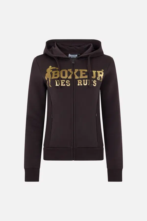 Chocolate Fondant Zip Hoodie With Logo Chocolate Fondant