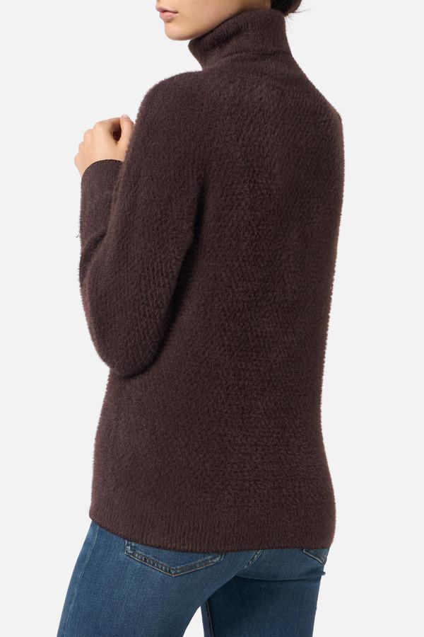 Chocolate Fondant Lurex Turtleneck Sweater Chocolate Fondant