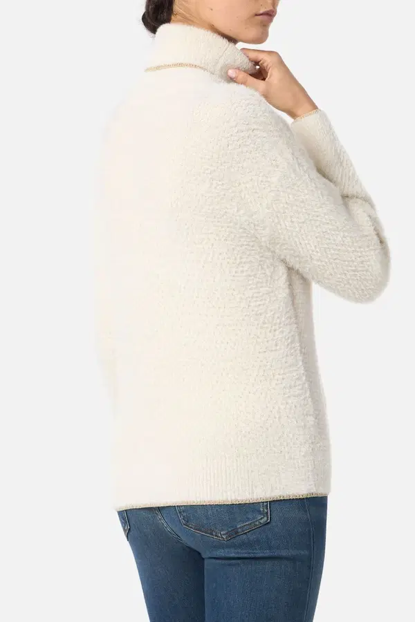 Warm Blank Lurex Turtleneck Sweater Warm Blank
