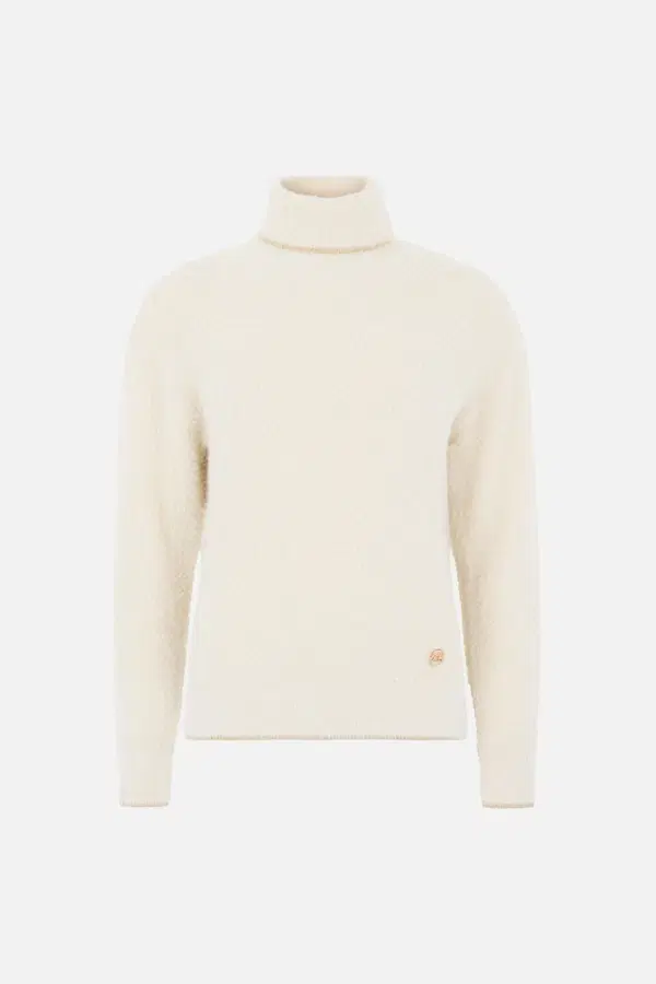 Warm Blank Lurex Turtleneck Sweater Warm Blank