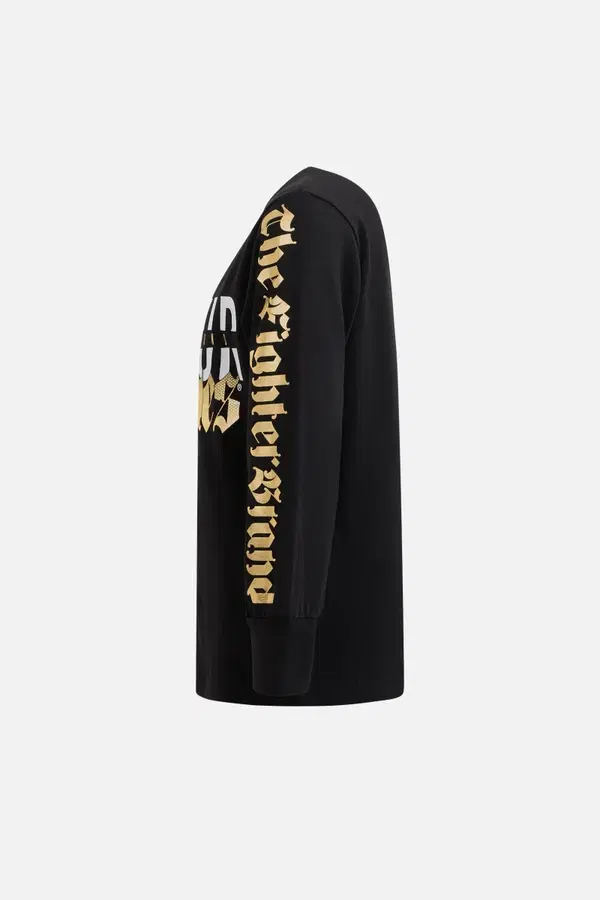 T-Shirt Manica Lunga Nera E Oro