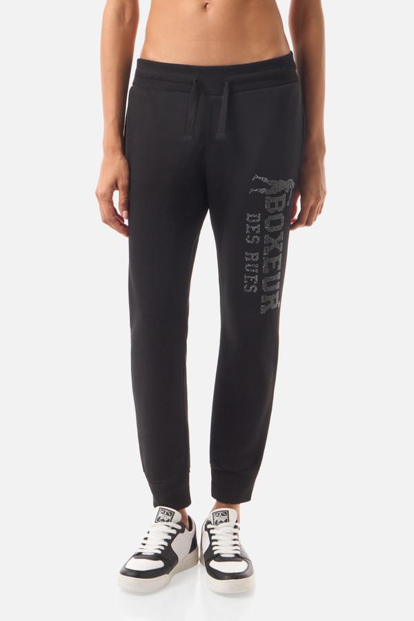 Black Long Pant With Rhinestone Black