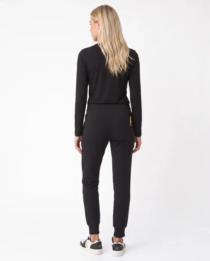 Black Long Pant With Rhinestone Black