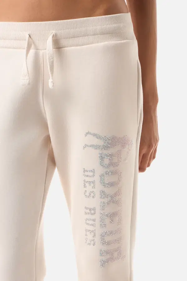 Warm Blank Long Pant With Rhinestone Warm Blank