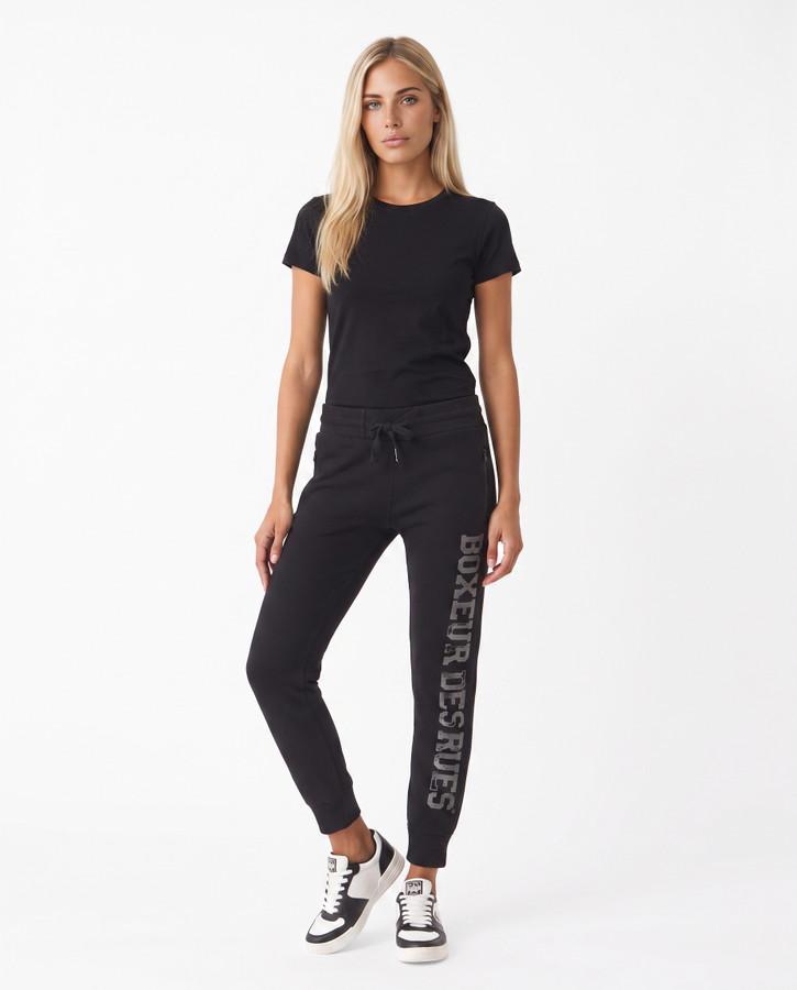 Pantalone Logo Nero-Titanio