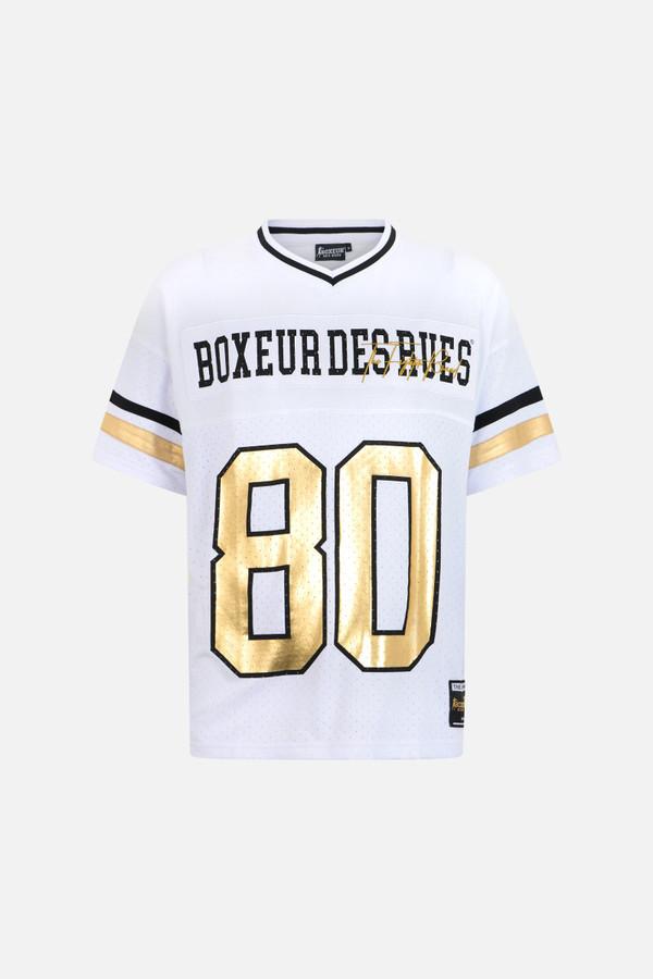 White Mesh T-Shirt White-Gold