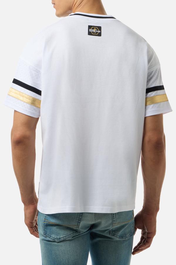 White Mesh T-Shirt White-Gold