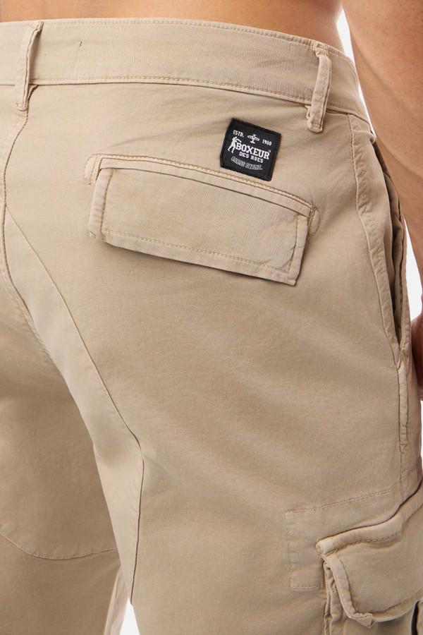 Vintage Effect Short Cargo Beige