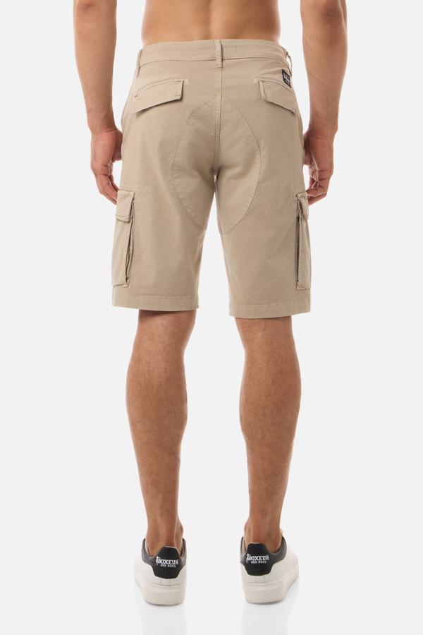 Vintage Effect Short Cargo Beige