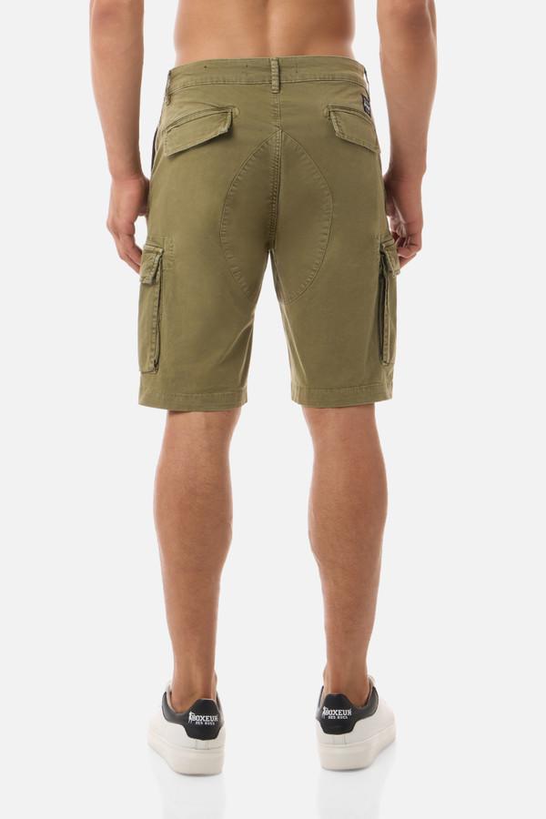 Vintage Effect Short Cargo Army Green